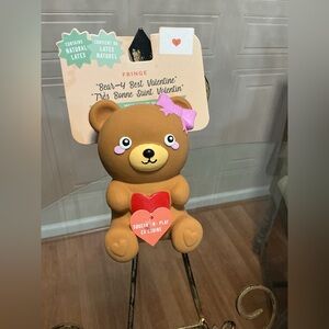 NEW Dog Toy Latex Teddy Bear with Squeaker “Bear-y Best Valentine” | Fringe 5.5”